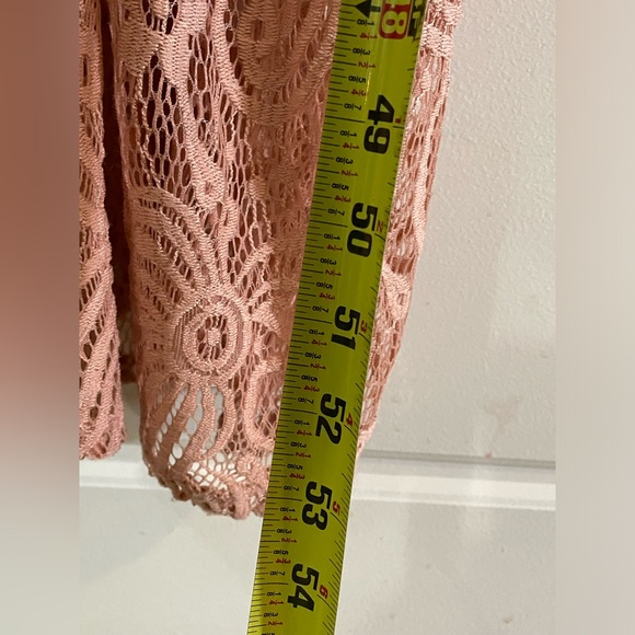 Sweet Storm Women Lace Nut Pink Maxi Dress Large Blouson Sleeveless Size M - Picture 9 of 11